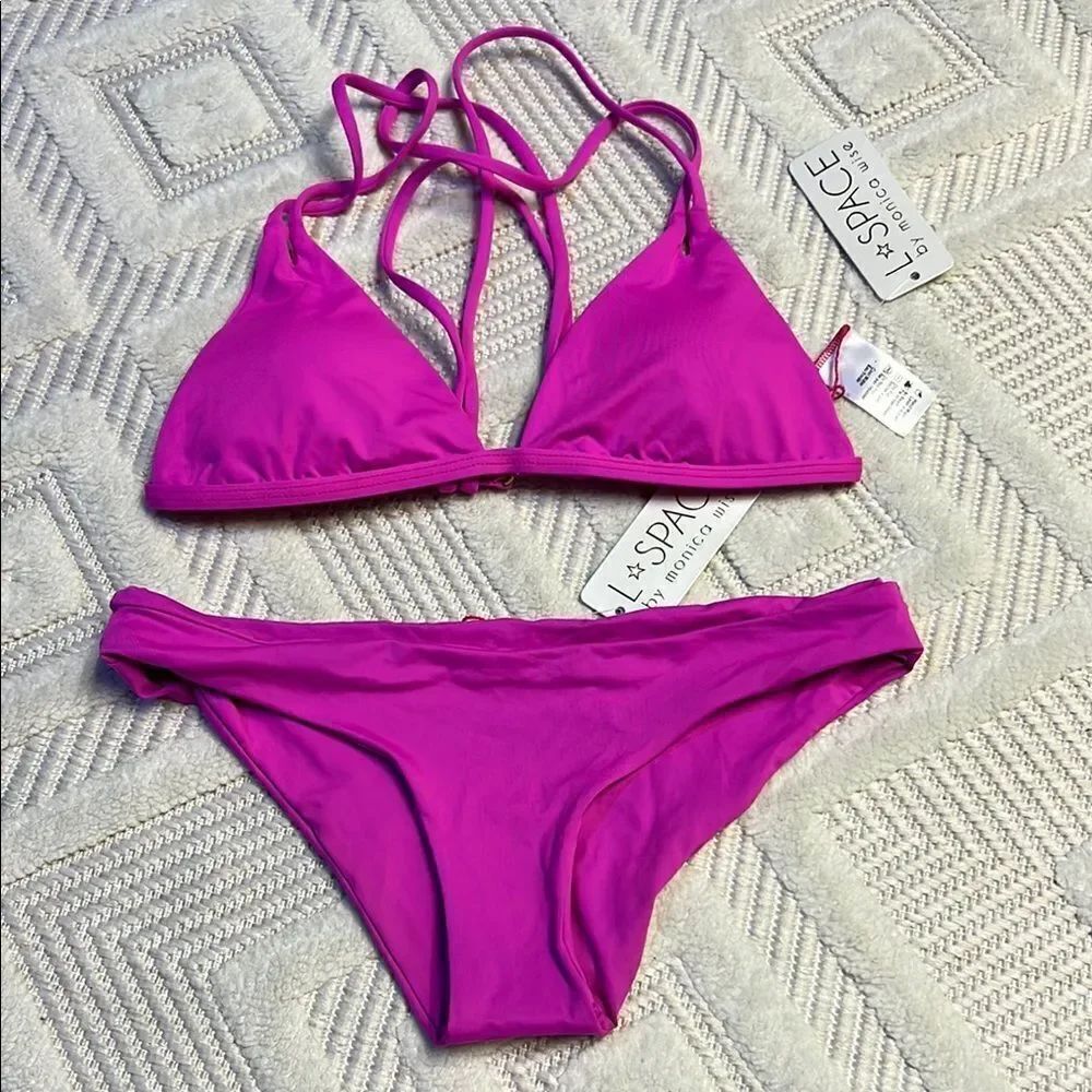 L SPACE - Hot Pink Bikini